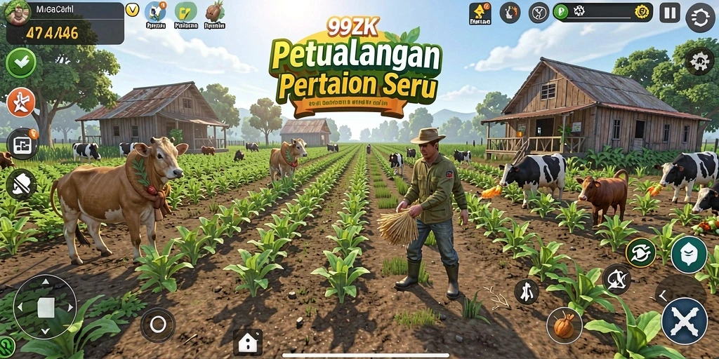 Tampilan menarik dari gameplay <strong>99ZK</strong> yang mencerminkan keseruan bertani.