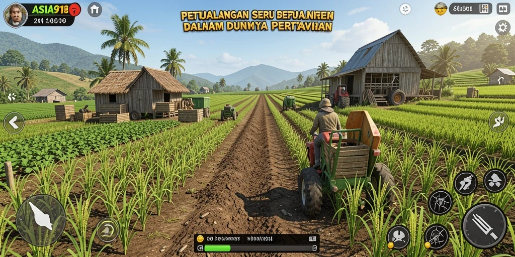 Screenshot gameplay ASIA918 menunjukkan pengalaman bertani yang seru dan menarik.