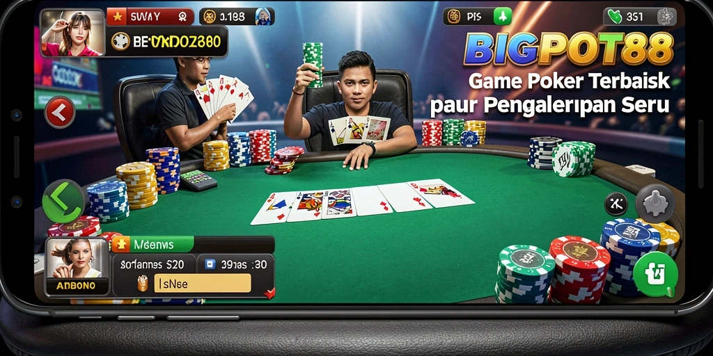 Tampilan gameplay menarik di BIGPOT88 yang menyajikan poker seru.