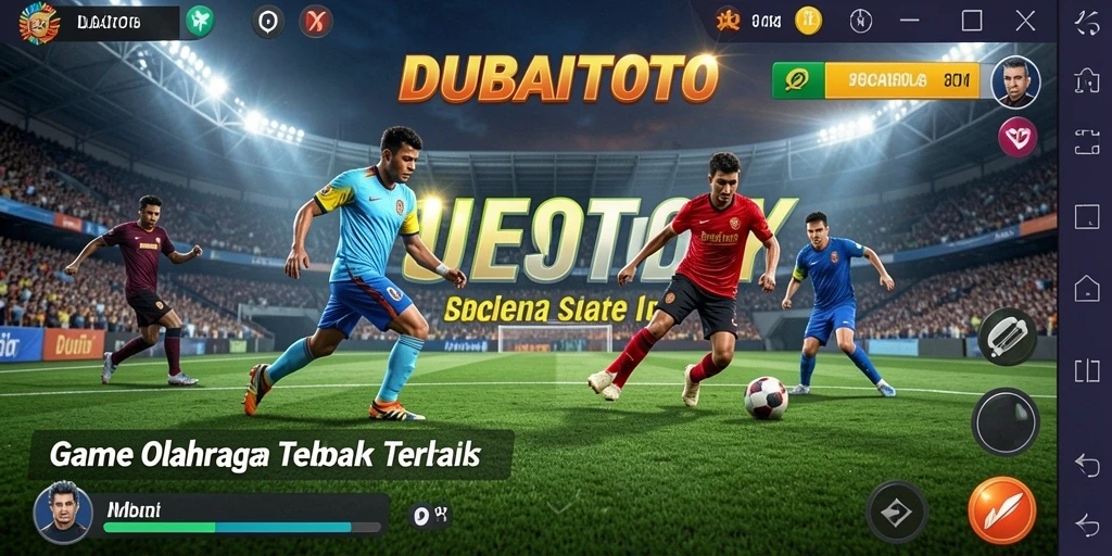 Tampilan screenshot DUBAITOTO menggambarkan aksi seru dalam pertandingan olahraga.