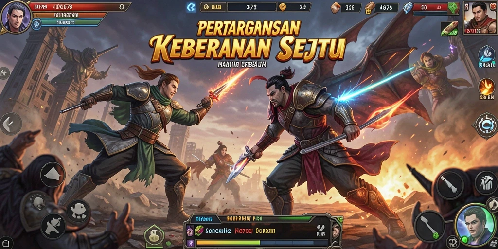 Tangkapan layar gameplay yang intens di ID678 dengan aksi bertarung yang dinamis.