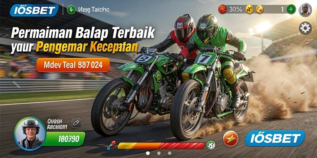 Tampilan gameplay balapan yang seru dan mendebarkan di IOSBET.