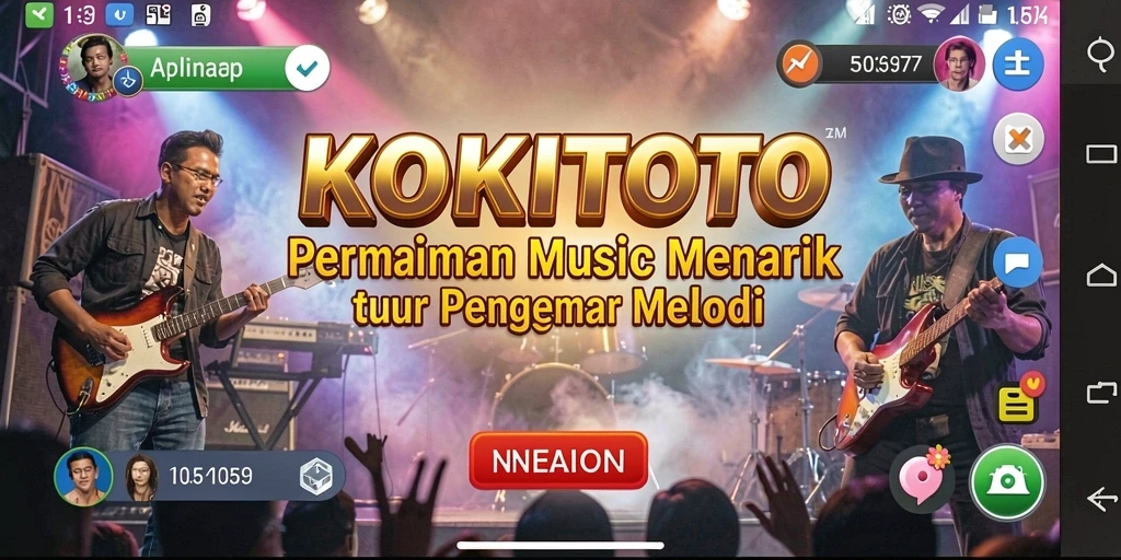 Tangkapan layar KOKITOTO menunjukkan pemain menciptakan melodi yang kreatif.
