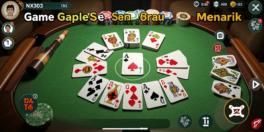 Tampilan gameplay Gaple yang menarik dan menghibur di NX303.