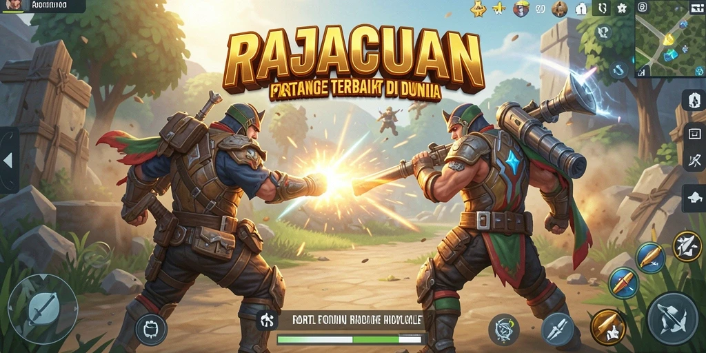 Screenshot menunjukkan intense gameplay dalam pertarungan Battle Royale.