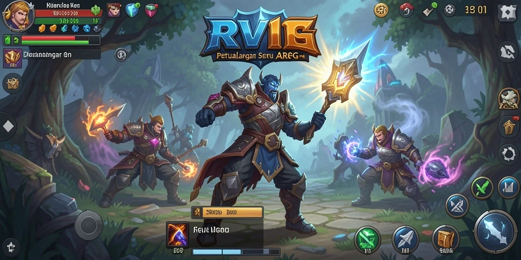 Gameplay mendebarkan di dunia fantasi RVIP dengan aksi bertarung yang intens.