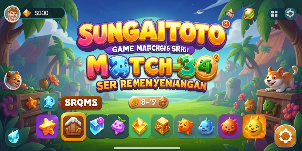 Tampilan gameplay SUNGAITOTO yang seru dalam aksi Match-3.
